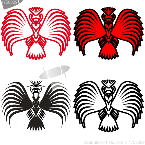 Image of Eagle symbols and tattoo, vector illustration.