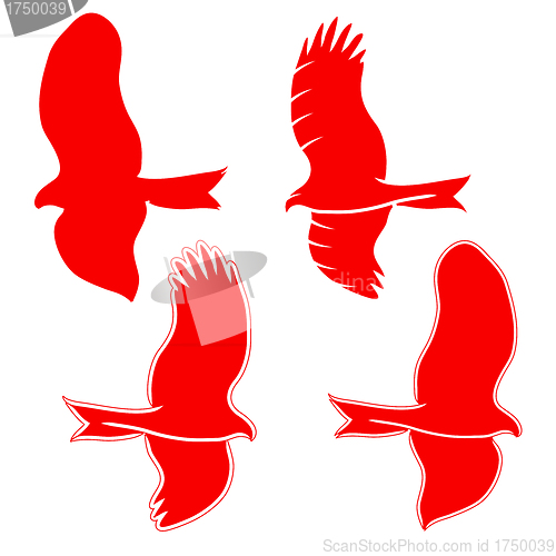 Image of Eagle symbols and tattoo, vector illustration.