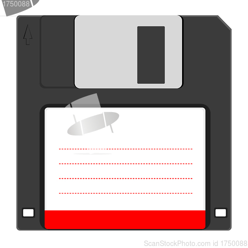 Image of  Old floppy disc for computer data storage