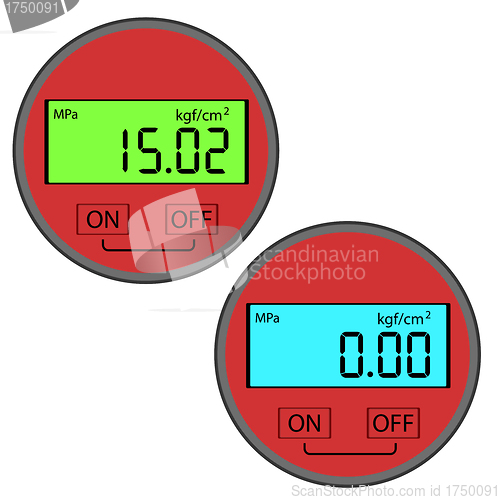 Image of The modern digital gas manometer 