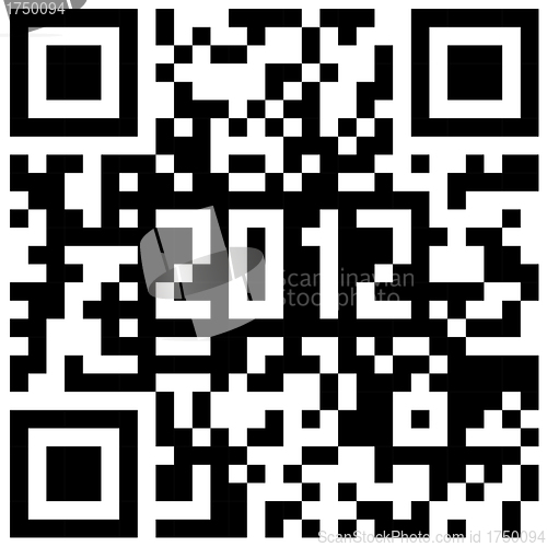 Image of 2012 New Year counter, QR code vector.