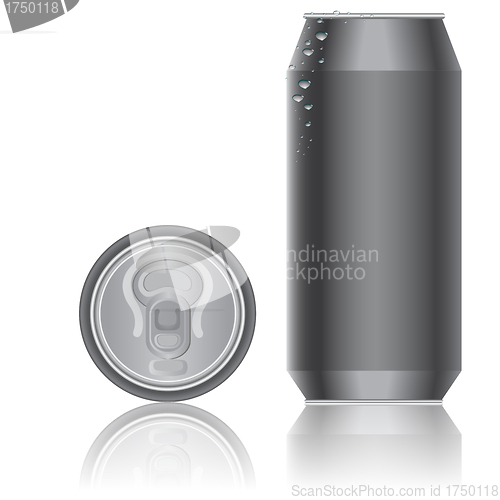 Image of Aluminum packaging for beverages. Vector.