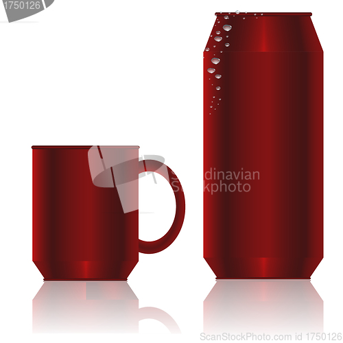Image of Aluminum packaging for beverages. Vector.
