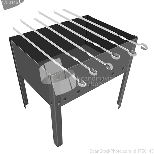 Image of  barbecue grill on a white background.