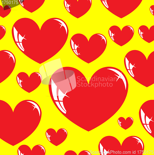 Image of Seamless wallpaper, heart. 