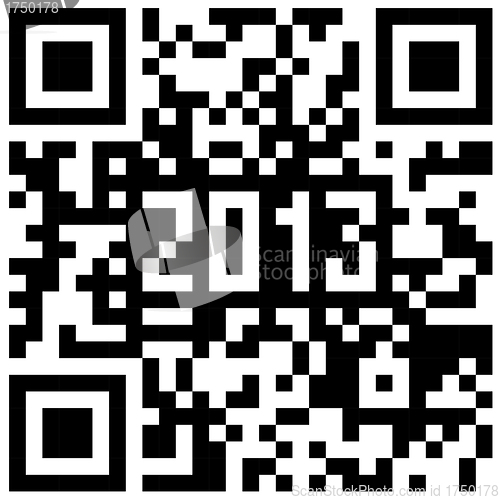 Image of 2013 New Year counter, QR code vector.