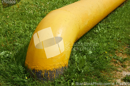 Image of Natural gas pipe over ground