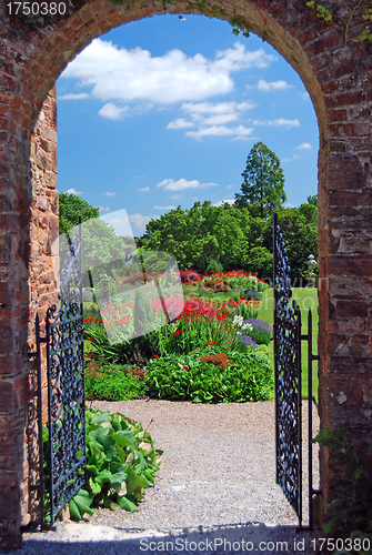 Image of Summer Garden through archway