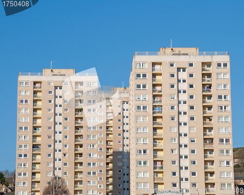 Image of Apartment Blocks against a Blue Sky