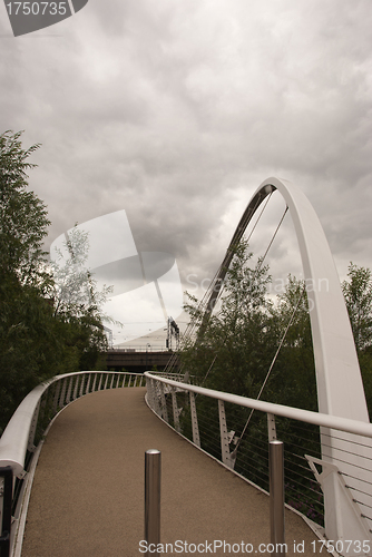 Image of Modern Arched Footbridge