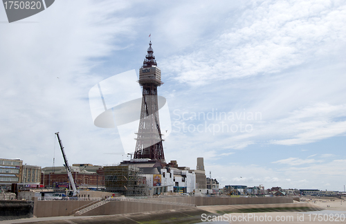 Image of Blackpool Tower and Crane