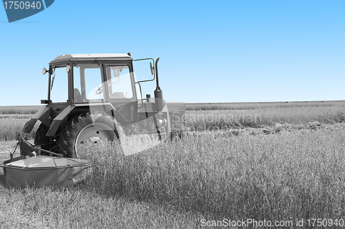 Image of Tractor in a field.