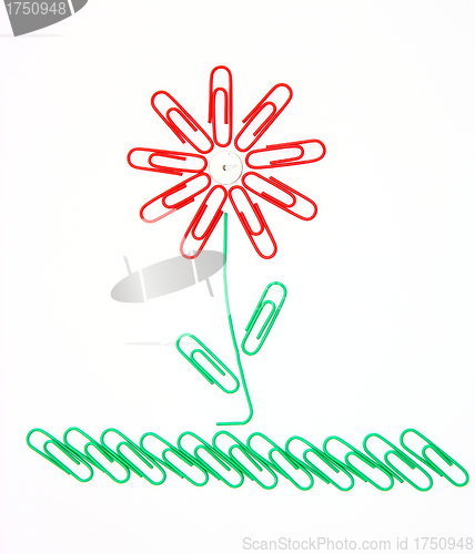 Image of Flower from paper clips