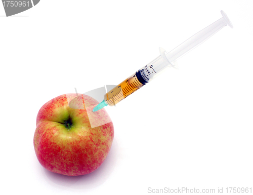 Image of Fresh red apple isolated 