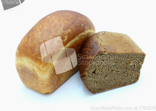 Image of The ruddy long loaf of bread 