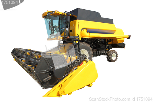 Image of combine harvester on a white background