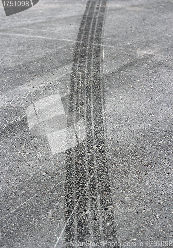 Image of Traces of a braking on an asphalt