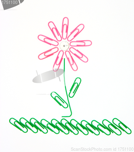 Image of Flower from paper clips