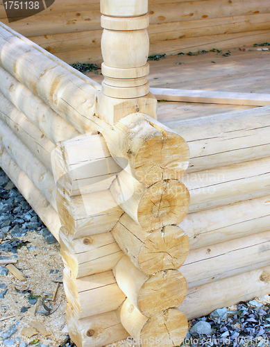 Image of Wall of a rural log house