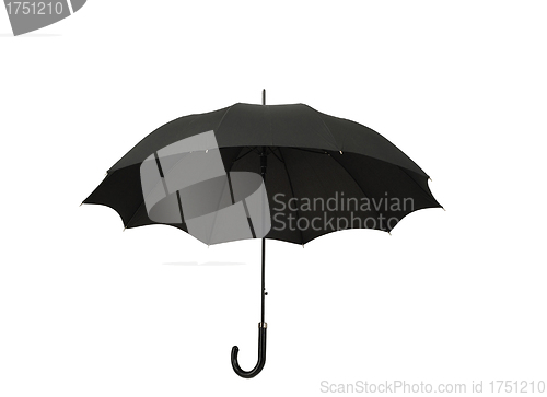 Image of Black umbrella on white background