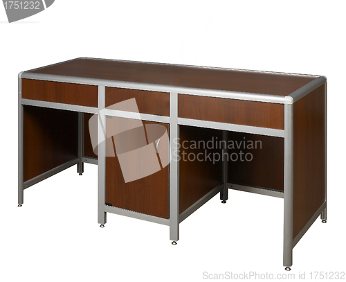 Image of Office table isolated on the white background