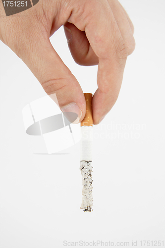 Image of Hand holding a cigarette