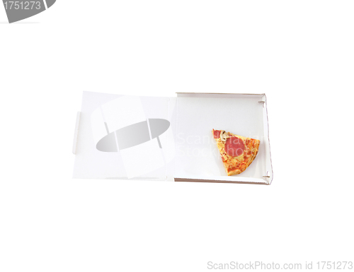 Image of slice pizza in a takeaway box