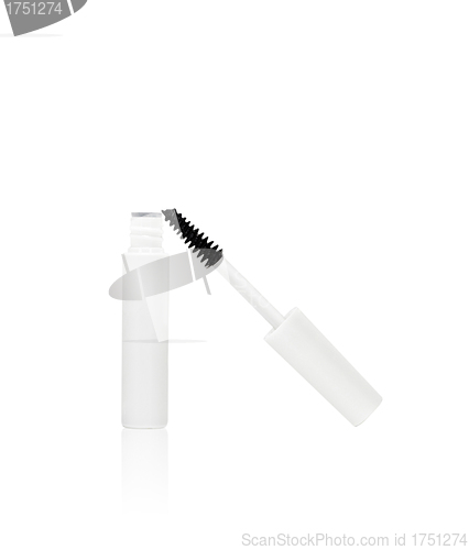 Image of white mascara for eyes isolated