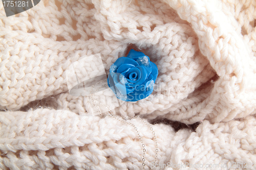 Image of fashion blue rose - jewelry