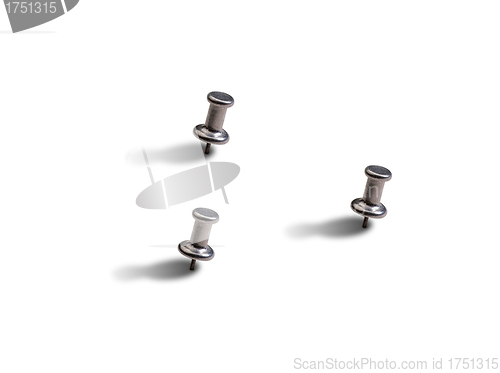 Image of Closeup of paper clips on white background