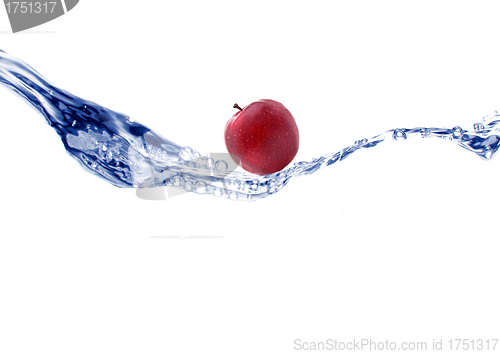 Image of Apple causing water splash