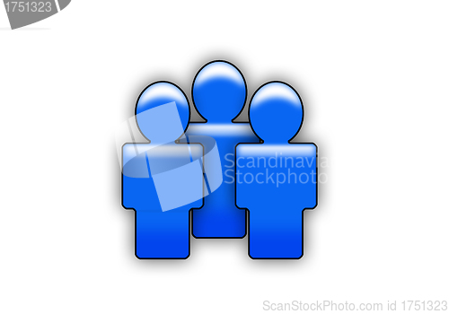 Image of Illustration of three people