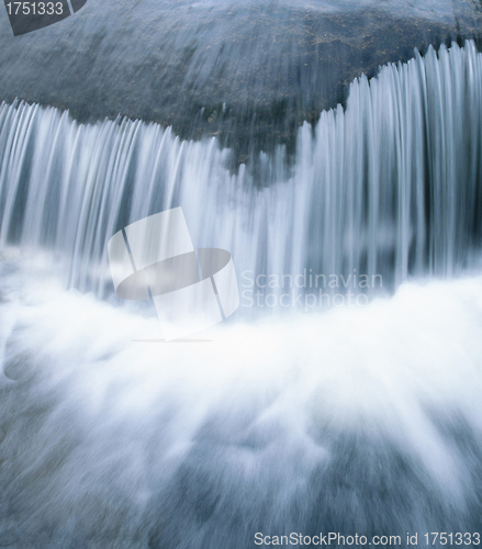 Image of Small waterfall, blue toned, long exposure