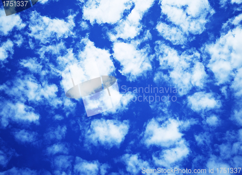 Image of Blue sky with white clouds