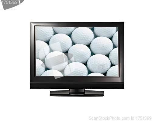 Image of golf balls in monitor