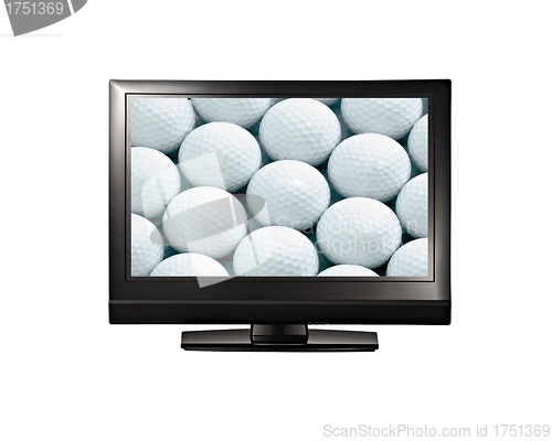 Image of golf balls in monitor
