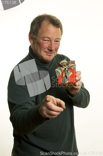 Image of man with xmas gift