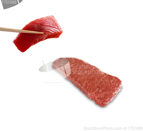 Image of Meat on Chinese sticks