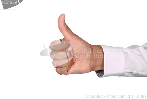 Image of Businessman's Hand With Thumb Up