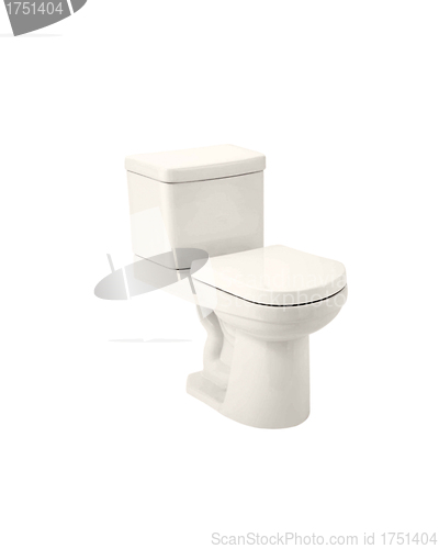 Image of toilet bowl, photo on the white background