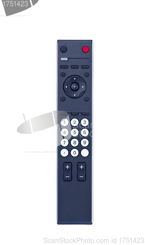 Image of TV remote control isolated on white