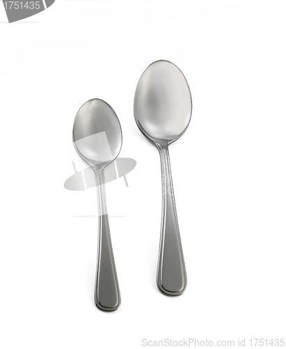 Image of Two small and big spoons