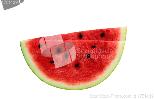 Image of Watermelon slices isolated on white background