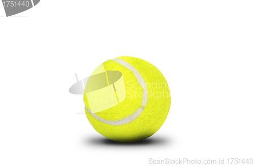 Image of tennis ball isolated on white