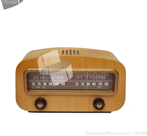 Image of Vintage fashioned radio isolated