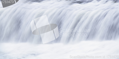 Image of water cascade streaming down a lasher