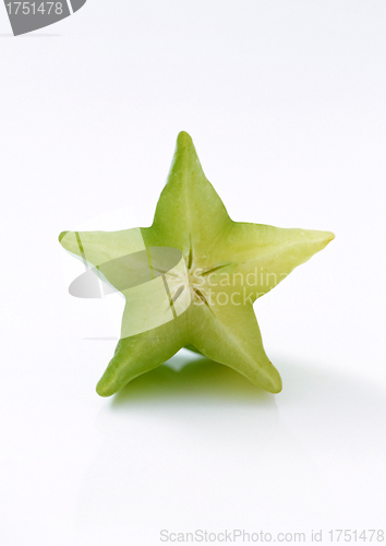 Image of carambola on the white background