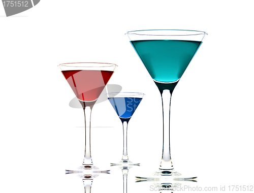 Image of three cocktail glass