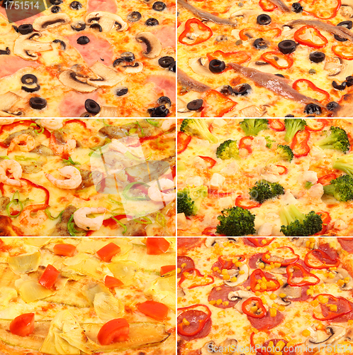 Image of Collage of pizza food - excellent quality