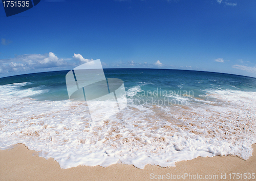 Image of Beautiful beach and waves